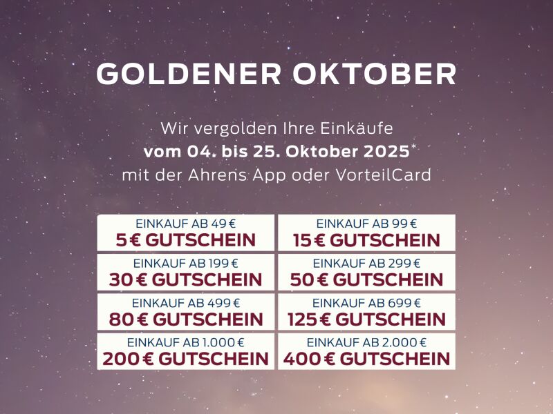 Introbild zu Artikel Goldener Oktober bei Ahrens 